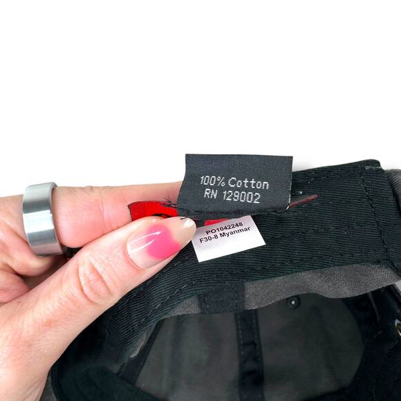 Hats Amore LLC Dark Gray Ghost Holding Black Kitty Patch Adjustable Baseball Hat - Picture 8 of 8